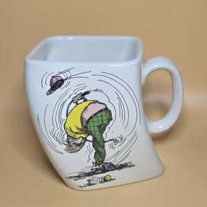 Golf Mug With Twisted Square Shape